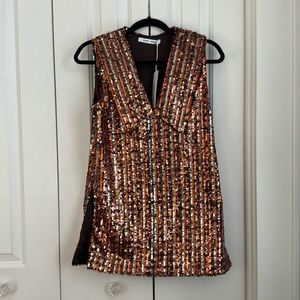 NWT Samsoe Samsoe Liv Sequin Top